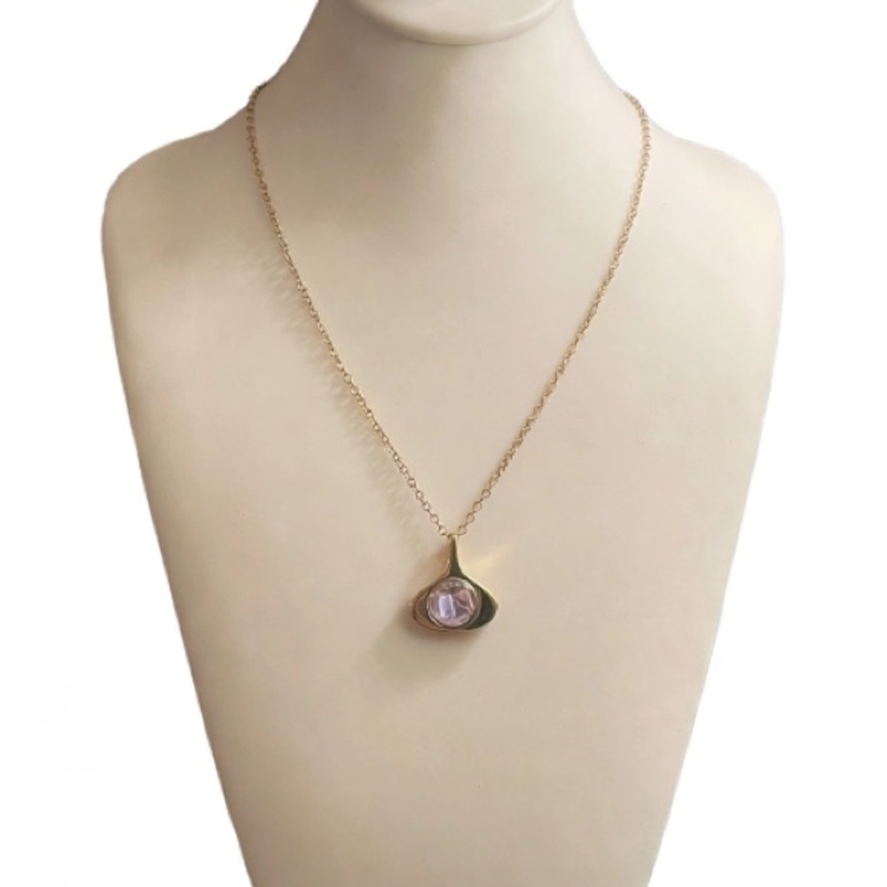 “VTG” 1976 “AVON” ✨New Dimensions✨Modernist Mixed Metal Pendant Necklace